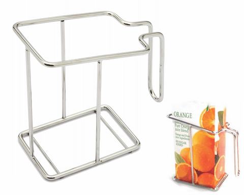 Avoid excessive “squeezing” of milk, fruit juice and wine cartons with this clever holder. Fits all standard cartons. 