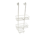 Simply hook over any standard glass shower frame. Double robe/towel hook system on reverse. Hooks are PVC coated to prevent scratching.